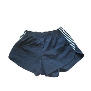 Black Athletic Running‎ Shorts Striped Trim Activewear Gym Workout